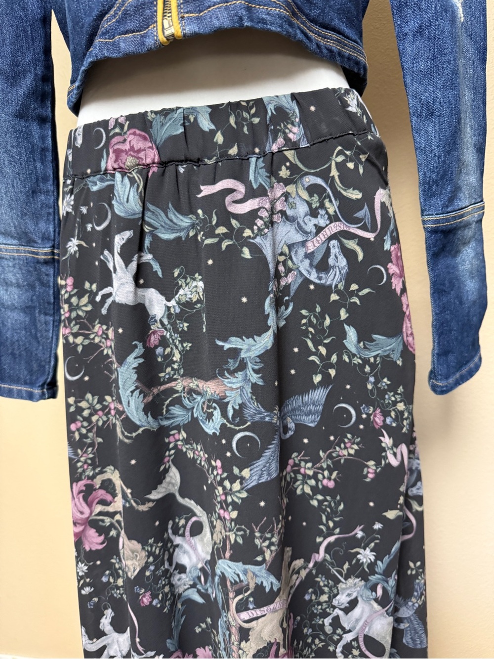 Disturbia Merunicorn Enchanted Forest Midi Skirt Size 10 Whimsigoth - Picture 6 of 10